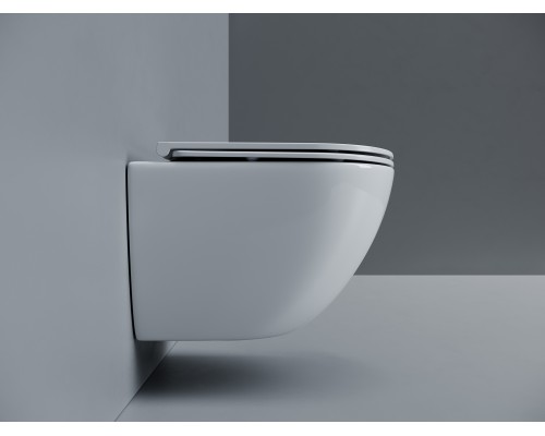 Унитаз подвесной Ceramicanova Альба (Alba) торнадо 3.0 сиденье микролифт белый
