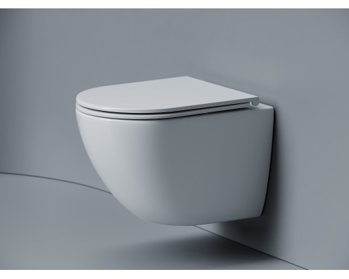 Унитаз подвесной Ceramicanova Альба (Alba) торнадо 3.0 сиденье микролифт белый