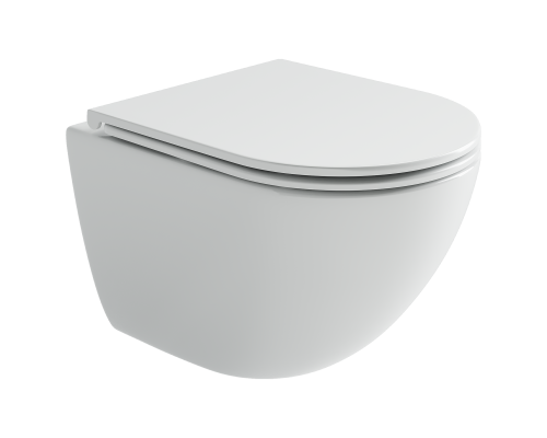 Унитаз подвесной Ceramicanova Альба (Alba) торнадо 3.0 сиденье микролифт белый