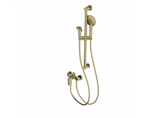 Смеситель для душа с гарнитуром Wonzon&Woghand, Брашированное золото