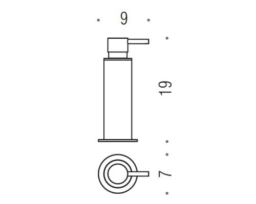 Дозатор для жидкого мыла Colombo Mini подвесной цвет хром