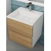 Тумба под раковину 50 см, Uperwood Barsa, белая/дуб сонома