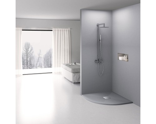 Поддон для душа из искусственного камня Vincea VST-4SQ9090G 900x900x25 серый