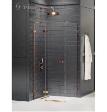 Душевое ограждение NEW TRENDY AVEXA COPPER BRUSHED L 110x120x200 медь