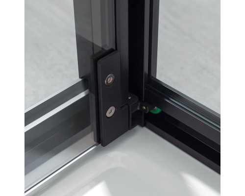 Душевой уголок с поворотной дверью Vincea Stile 900x900 Черный, арт