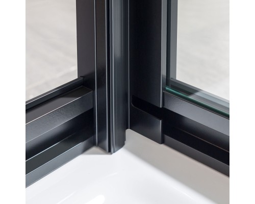 Душевой уголок с поворотной дверью Vincea Stile 900x900 Черный, арт