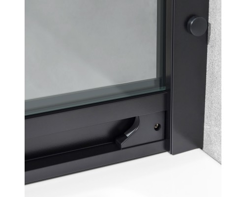 Душевой уголок с поворотной дверью Vincea Stile 900x900 Черный, арт