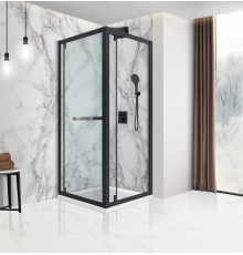 Душевой уголок с поворотной дверью Vincea Stile 900x900 Черный, арт