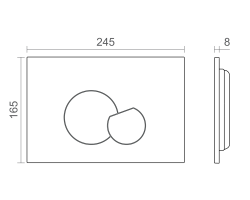 Клавиша смыва CTESI Thea Soft Touch белый мат