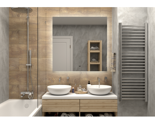 Зеркало Континент Trezhe 1000x1000 ЗЛП397 с подсветкой с бесконтактным выключателем