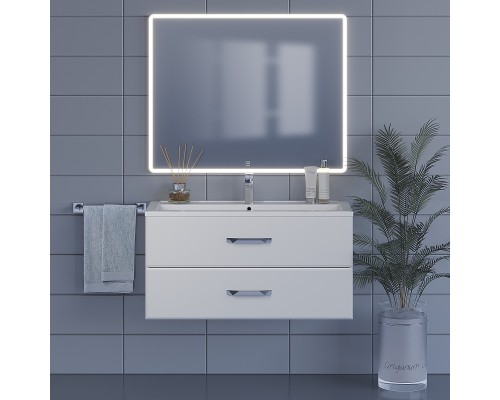 Зеркало для ванной с подсветкой Uperwood Foster 100х80 см, сенсор/антизапотевание