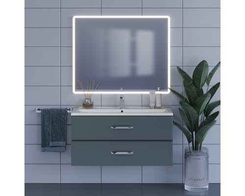 Зеркало для ванной с подсветкой Uperwood Foster 100х80 см, сенсор/антизапотевание