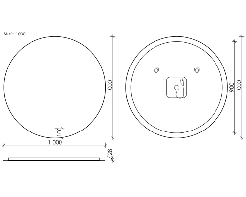 Зеркало Sancos Sfera 100x100