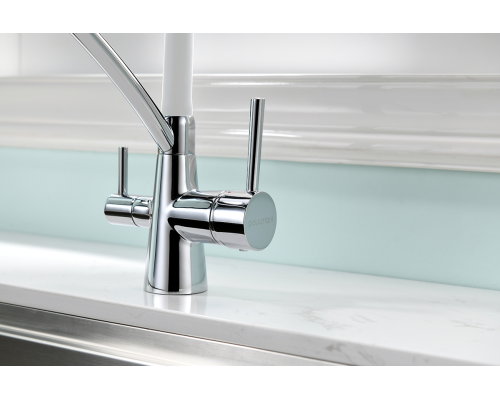 Смеситель для кухни Paulmark Siegen Si213111-CRw Хром Белый