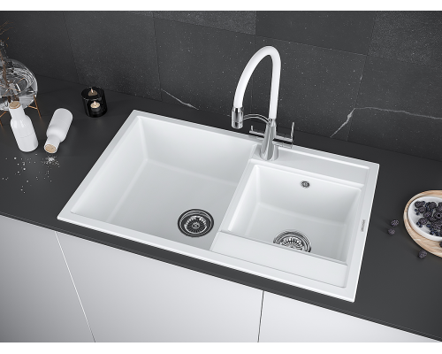 Смеситель для кухни Paulmark Siegen Si213111-CRw Хром Белый