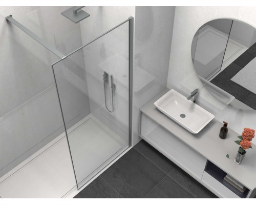 Душевая перегородка Vincea Walk-In VSW-1HS10CLGM, 100x200, стекло прозрачное