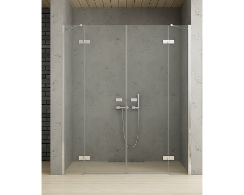 Дверь в нишу NEW TRENDY REFLEXA 200x200 хром