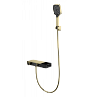 Смеситель для ванны с душем и термостатом Wonzon&Woghand, Брашированное золото