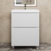 Тумба под раковину 60 см, Uperwood Tanos, напольная, белая, 2 ящика