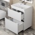 Тумба под раковину 60 см, Uperwood Tanos, напольная, белая, 2 ящика