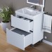 Тумба под раковину 60 см, Uperwood Tanos, напольная, белая, 2 ящика