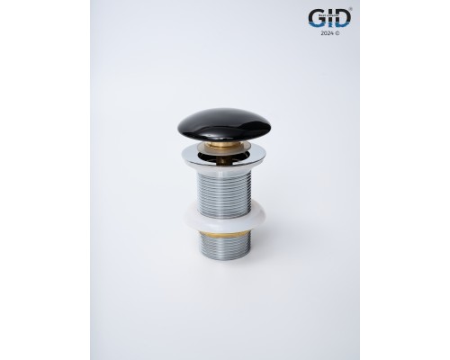 Черный керамический донный клапан Gid BL100 72201k без перелива