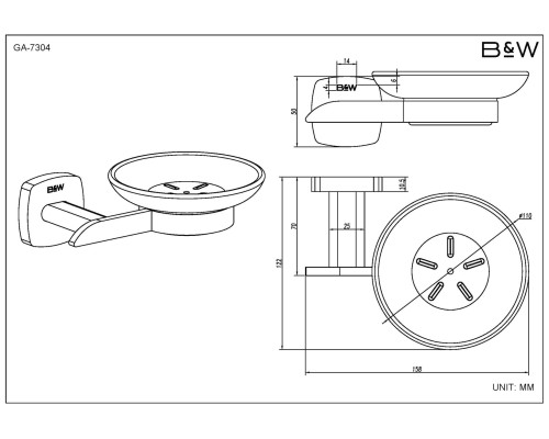 Набор аксессуаров Black&White Gravity, GA-7810GM, для ванной комнаты, gun metal