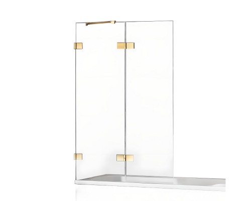 Шторка для ванны NEW TRENDY AVEXA GOLD SHINE 130x150 L золото