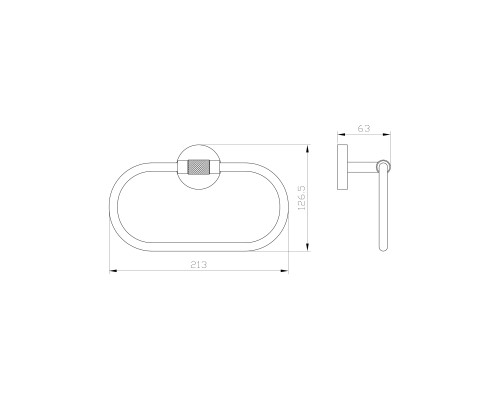 Кольцо для полотенец Wonzon&Woghand, Черный/Золото