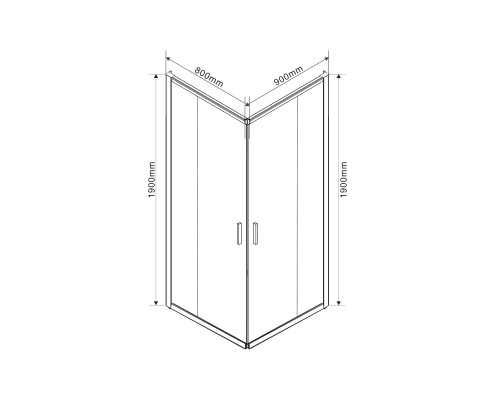 Душевой уголок Vincea Garda VSS-1G8090CGB 900x800 черный стекло тонированное