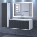 Тумба с раковиной 100 см, Uperwood Next Premium, белая/графит, 1 ящик