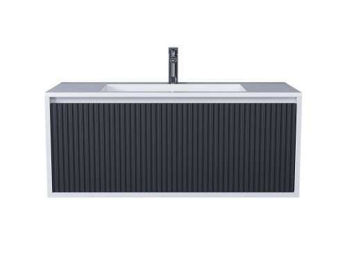 Тумба с раковиной 100 см, Uperwood Next Premium, белая/графит, 1 ящик