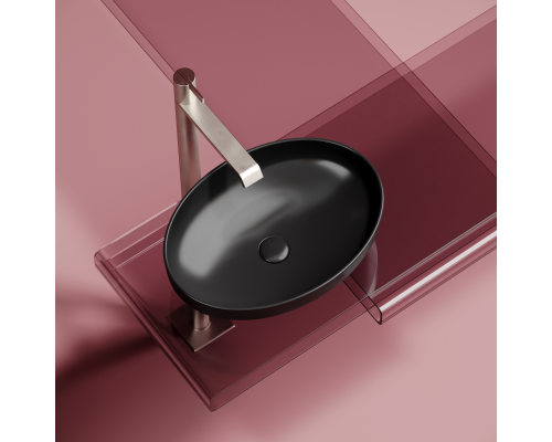 Чаша накладная овальная Ceramica Nova Element 50x36 Чёрный Матовый