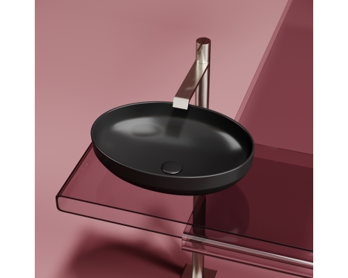Чаша накладная овальная Ceramica Nova Element 50x36 Чёрный Матовый