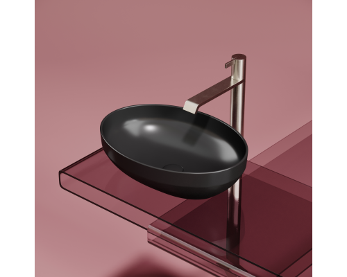 Чаша накладная овальная Ceramica Nova Element 50x36 Чёрный Матовый