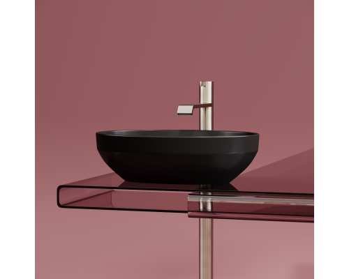 Чаша накладная овальная Ceramica Nova Element 50x36 Чёрный Матовый