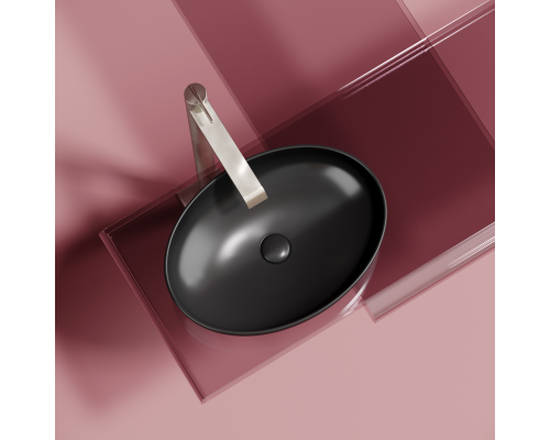 Чаша накладная овальная Ceramica Nova Element 50x36 Чёрный Матовый