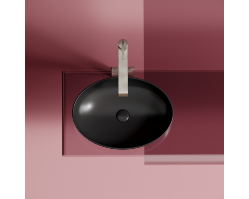 Чаша накладная овальная Ceramica Nova Element 50x36 Чёрный Матовый