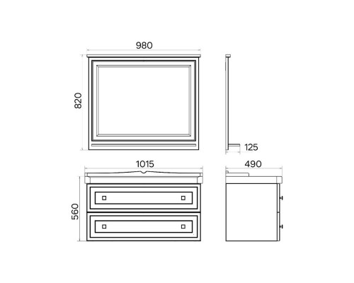 Тумба с раковиной Comforty Феррара-100 белая Comforty 3310
