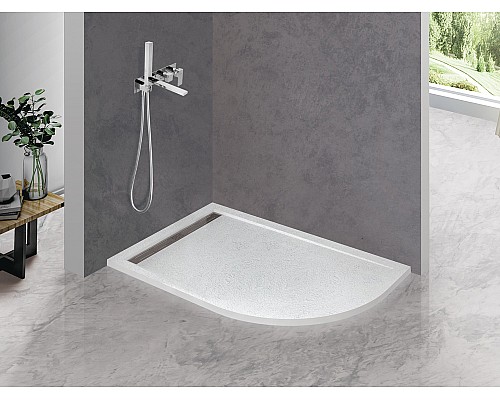Душевой поддон из искусственного камня Cezares Tray AS 120x80 L TRAY-AS-RH-120/80-30-W-L Белый