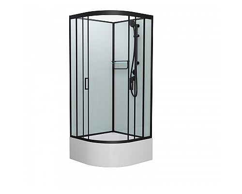 Душевая кабина Frank F400/2 М Black без крыши матовое стекло Душевая кабина Frank F400/2 М Black без крыши матовое стекло