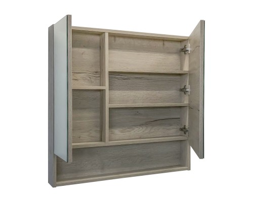 Зеркальный шкаф Comforty Парма 80 Дуб дымчатый
