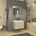 Зеркальный шкаф Comforty Парма 80 Дуб дымчатый