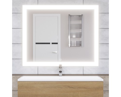 Зеркало для ванной с подсветкой Uperwood Barsa 100х80 см, сенсор/антизапотевание