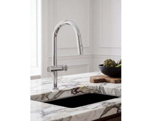 Смеситель для кухни с выдвижным изливом ALTROBAGNO Рикко (Ricco) 050207 Cr