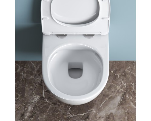 Унитаз BelBagno Uno BB3105CHR/SC подвесной с сиденьем Микролифт