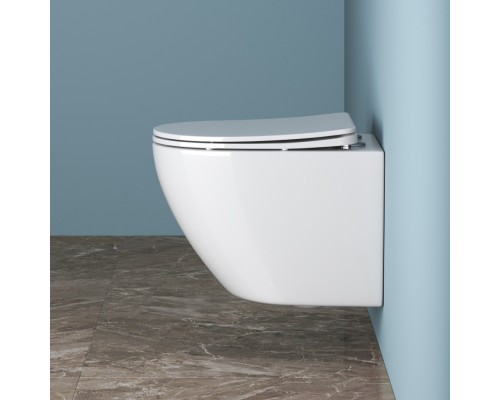 Унитаз BelBagno Uno BB3105CHR/SC подвесной с сиденьем Микролифт