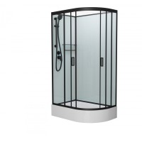 Душевая кабина Frank F412/1 L Black без крыши