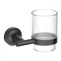 Стакан для зубных щеток с держателем Wonzon&Woghand SIMPLE, Темный графит WW-6521-BGM