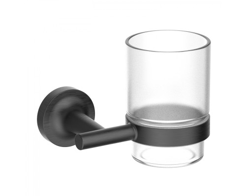 Стакан для зубных щеток с держателем Wonzon&Woghand SIMPLE, Темный графит WW-6521-BGM